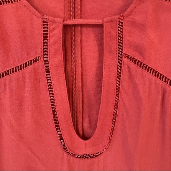 Lovers + Friends Keyhole Long Sleeve Rust Red Burnt Orange Mini Dress Medium - Picture 6 of 13